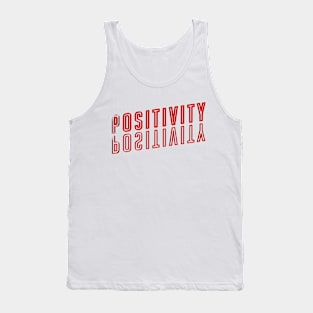 Positivity Typography in RED Tank Top